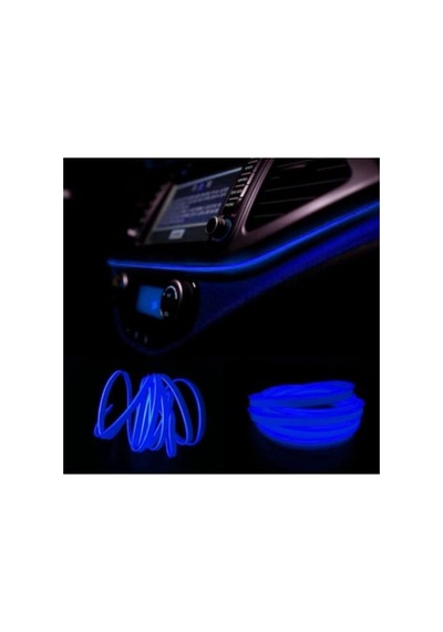 Araç Araba Içi Torpido Ledi Renkli Ip Neon Led 2 Metre Mavi,neon-005