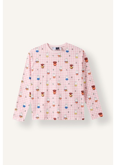 Defacto Miffy Pötikare Desenli Uzun Kollu 2li Pijama Takımı Kız Çocuk I3890a826auer105 Ekru-er105