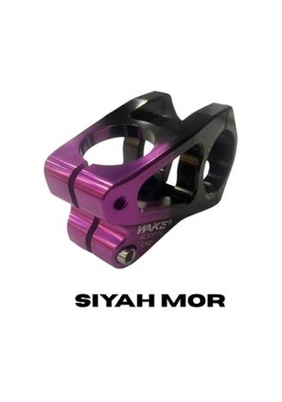 Wake Aluminyum Cnc Gidon Boğazı Çift Renk - 31.8mm - 28.6mm - 50mm 0 - Sm004-cnc - Siyah Mor Siyah