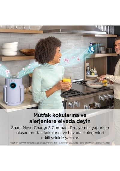 Shark Neverchange5 Compact Pro Hava Temizleyici Lavender Mor