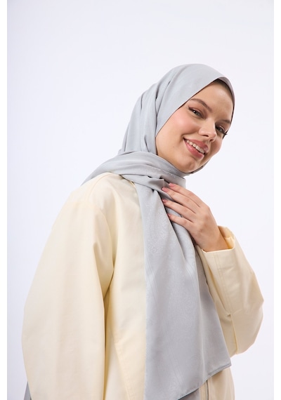 Mirsoy Scarf Zerafet Desen Şal Gri
