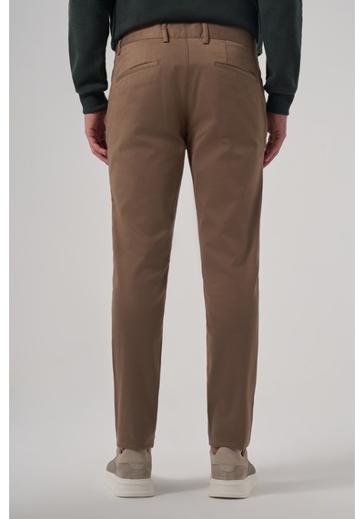 Morven Erkek Bej Pamuk Trend Slim Fit Chino Pantolon 26ks003003653 Bej