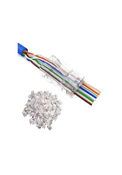Ez RJ45 Cat6 4381A Yeni Nesil Delikli Jack Konnektör 100'lü