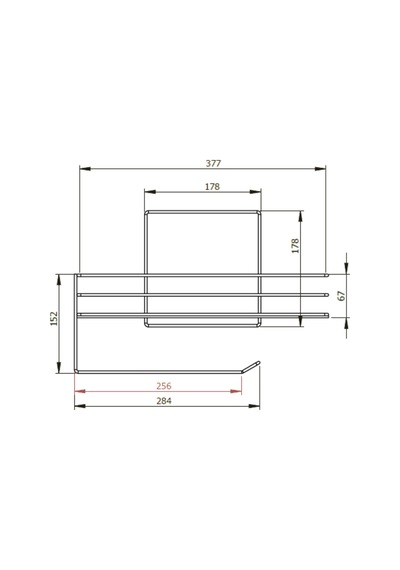 Siyah Modern Banyo Rafı Yapışkanlı Duş Organizer Kağıt Havluluk