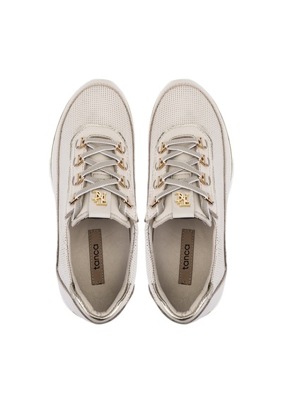 Tamer Tanca Hakiki Deri Kadın Siyah Sneakers & Spor Ayakkabı 298 3220 Bn Ayk Y26 Krema/krema Bsk Krem