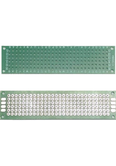 Koodmax 2 Adet 2x8cm Proto Pcb Delikli Pertenaks Prototip Deney Kartı Delikli Plaket Pertinaks