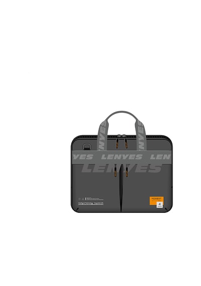 Lenyes Lb590 500d Kumaş Su Geçirmez 13-14 İnç Laptop Çantası Gri