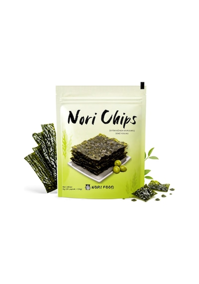 Nori Food Zeytinyağında Kavrulmuş Nori Yosun Cipsi 20 Yaprak 8g