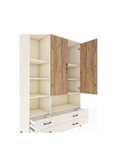 Hyperion Dolap 8 Raflı 4 Çekmeceli 2 Kapaklı 132x44x195 Aytaş... Aytaşı