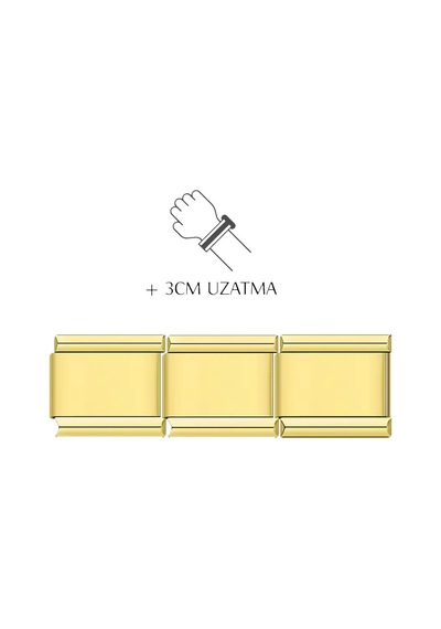 +3cm Uzatma Çelik Bileklik Charmı -bilekliğinizi 3cm Uzatın - Scb37 Sarı