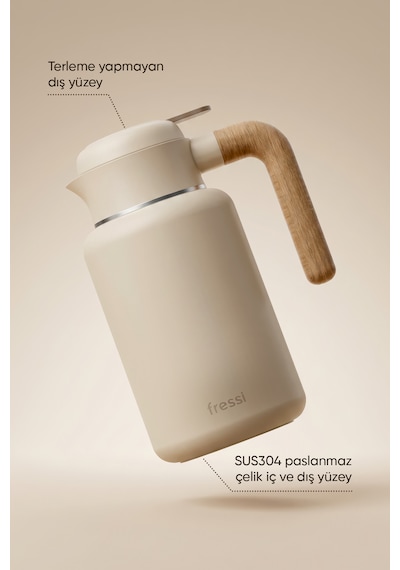 Fr-t1605 Terano Paslanmaz Çelik 1600ml Termos Bej