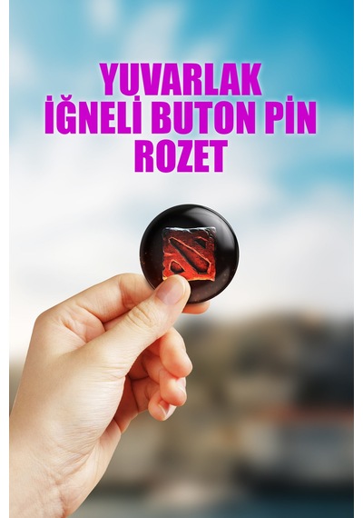 Dota 2 Video Oyun Çanta Süsü İğneli Buton Rozet Seti 1 Adet Tekli