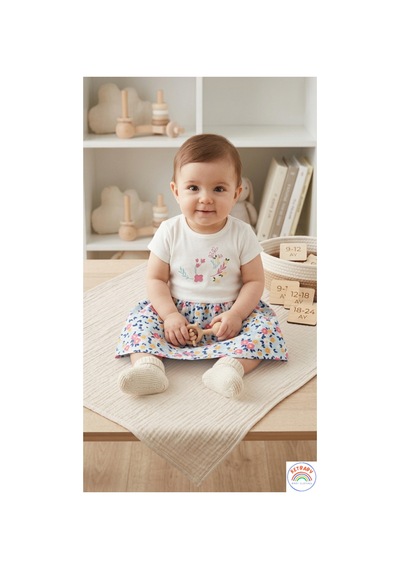 Ketbaby %100 Pamuklu Çiçek Desenli Yazlık Bebek Elbise 9 - 24 Ay Yazlık Konfor Serisi Mavi Mavi Ketbaby %100 Pamuklu Çiçek Desenli Yazlık Bebek Elbise 9 - 24 Ay Yazlık Konfor Serisi Mavi Mavi