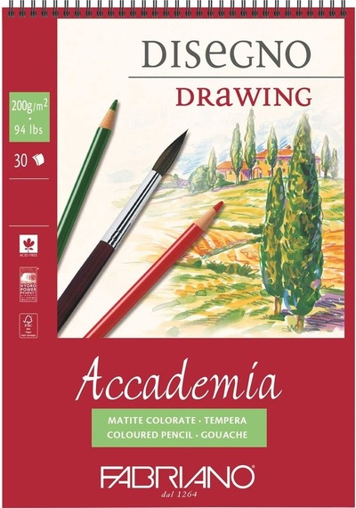 Fabriano Accademia Spiralli Çizim Blok 200Gr A4 30 Yaprak