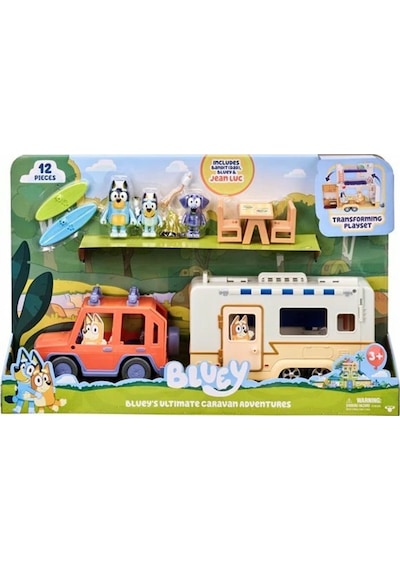 Bluey/13096 Bluey Karavan Maceraları Ve 3 Figürlü Büyük Oyun Seti