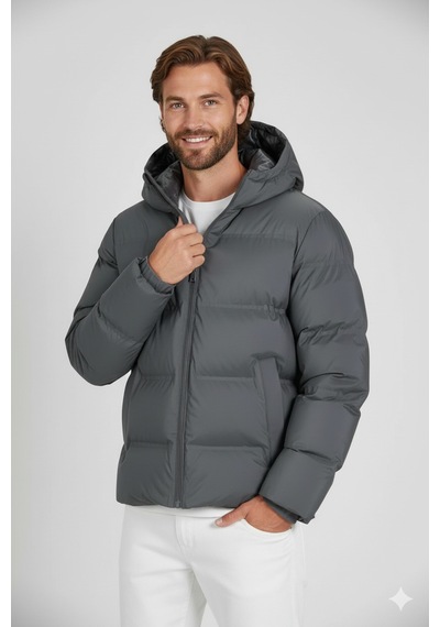 Jack & Jones Jjkaıto Şişme Mont 12282300 Gri