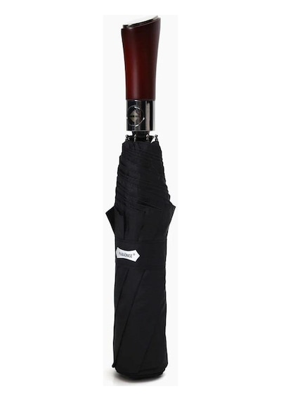 Parachase Premium Ahşap Kavrama Büyük Boy Otomatik 3 Kademeli Şemsiye 3262 Siyah