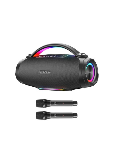 Ven-dens Vd-spk026l 240 W Bluetooth 5.3 Taşınabilir Hoparlör, 24000 Mah Batarya, Led Işık, Siyah