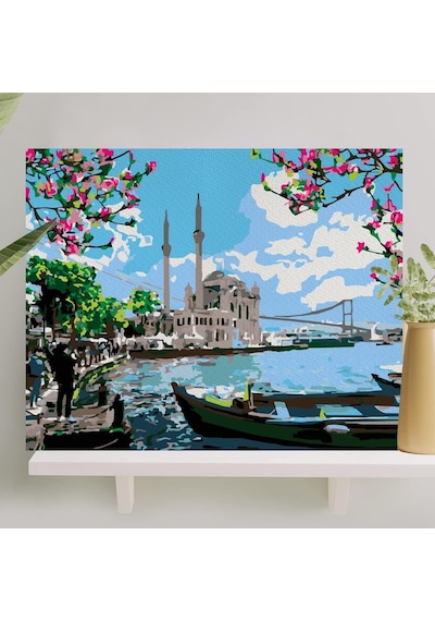 Sayılarla Boyama Tuval Seti Fırça Boya Dahil Çıtalı 40x50 Cm - Ortaköy Genel
