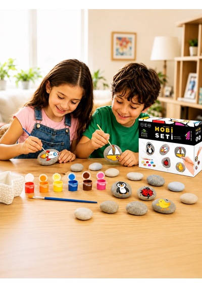 Zet Zeka Hobi Sanat Boyama Seti Alçı Boyama Ve Taş Boyama Seti 5+ Yaş 1+ Oyuncu