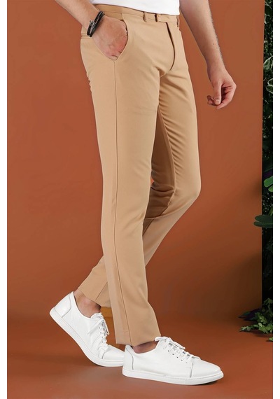 Efor P 1123 Slim Fit Camel Spor Pantolon Camel