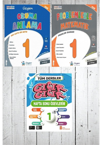 1.sınıf Problemlerle Matematik + Okuma Anlama + Hafta Sonu Ödevlerim