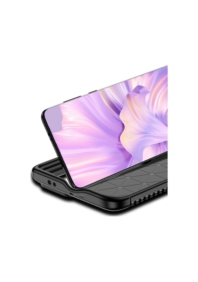 Huawei P60 Pro Kilif Lens Karbon Serisi Negro Silikon Kapak
