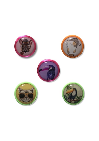 Kitap Ayracı Tasarımı-5 Adet Karne,öğretmenler Günü,doğumgünü,köpek-kediler-tukan Kuşu