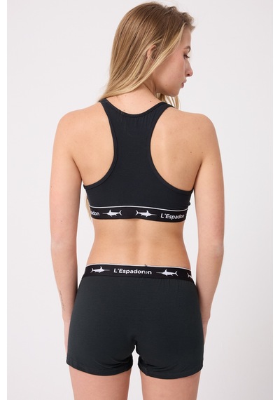 Athleshorts Yüksek Bel Kadın Kısa Şort -3290 Siyah