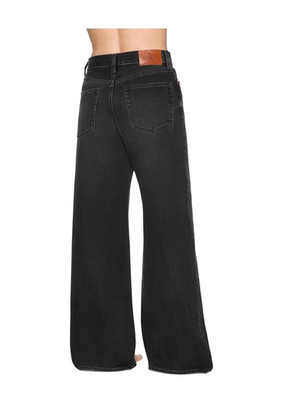 Calvin Klein Kadın The Wide Leg Evening Siyah Jean-12756 Siyah