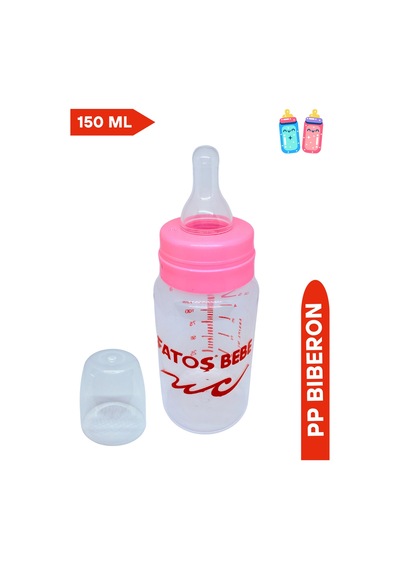 Klasik Silikon Uçlu Pp Biberon Pembe Rengi, 150 Ml