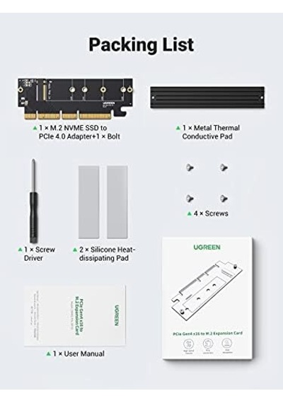 Pcıe 4.0 X4 X8 X16 Uyumlu 64gbps Nvme M.2 Ssd Dönüştürücü Adaptör