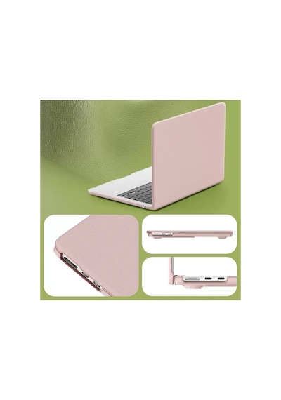 Mey İthalat Macbook Air 15 2024 Macbook Deri Kapak - Pembe