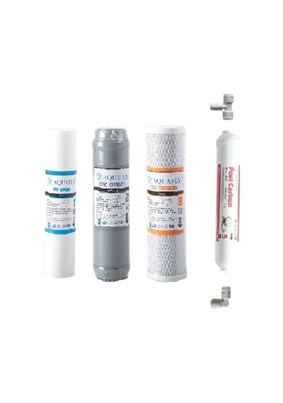 ( MEMBRANSIZ ) AQUA FLY Su Arıtma Cihazı Filtresi GAC Blok 4Lü Set 10" AÇIK KASA UYUMLU