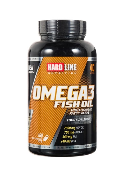 Hardline Nutrition Omega 3 Fish Oil, 160 Kapsül