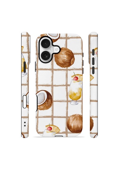 Apple iPhone Uyumlu 16 Vorian Çift Katmanlı Kılıf Coconut Cabana