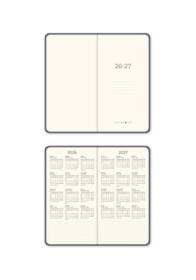 Charm Takılabilen 2026-2027 Mid-year Akademik Cep Ajanda 9x17 Cm Füme Çok Renkli