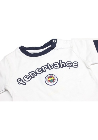 Fenerium Bebek Fenerbahçe Uzun Kol Beyaz Sweatshirt Beyaz