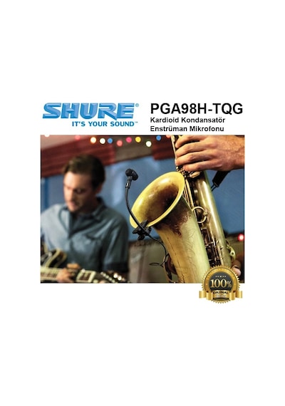 Shure Pga98h-tqg Kardioid Kondansatör Enstrüman Mikrofonu