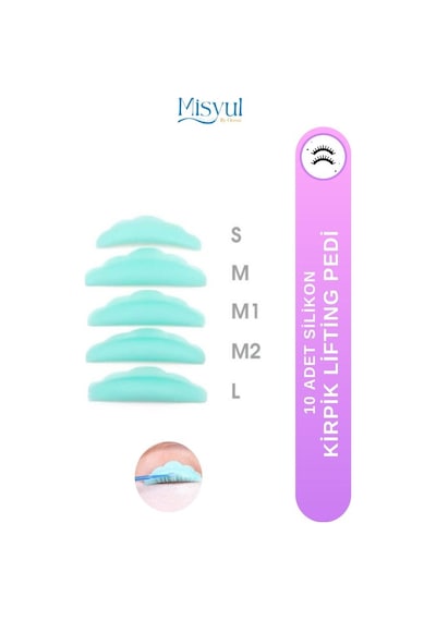Misyul Kirpik Lifting İçin Koruyucu Silikon 10'lu Turkuaz