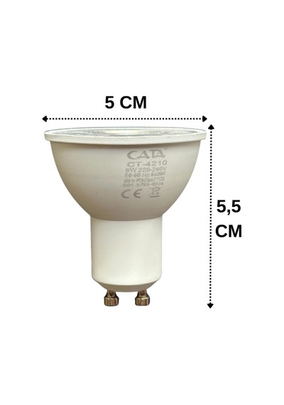 9w 50w Beyaz Işık 6500k Dim Edilebilir Gu10 Duylu Led Spot Ampul, 5 Adet Diğer