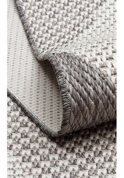 Bespoky Mono 03 Beige Geometrik Modern Salon Kilimi Gri
