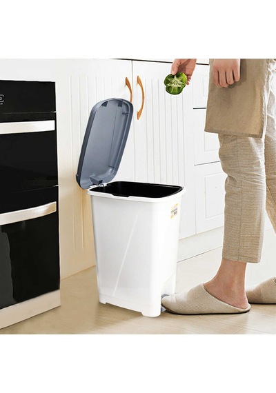 Porsima Kovalı Slim Pedallı 15 Litre Çöp Kovası Beyaz