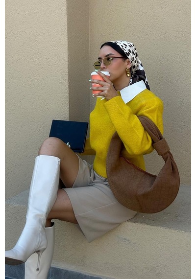Shule Bags Cove Süet Omuz Çantası Taba Taba