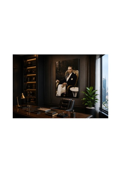 Atatürk Metal Tablo Premium Uv Baskı Dekoratif Duvar Tablosu