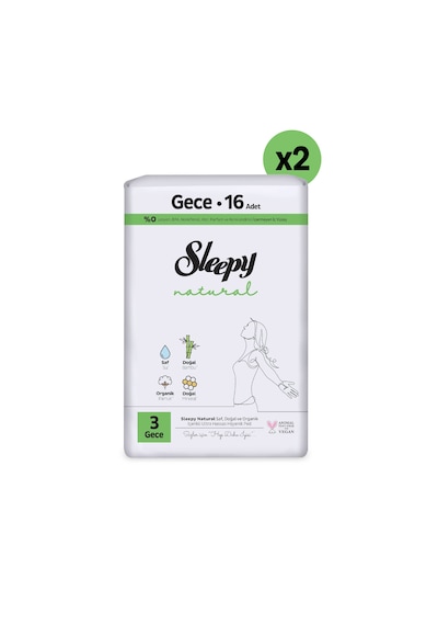 Sleepy Natural Ultra Hassas Hijyenik Ped Gece 32 Adet