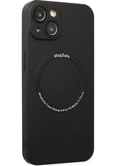 Newface Apple İphone 14 Plus Kılıf Jack Magneticsafe Lens Silikon - Siyah