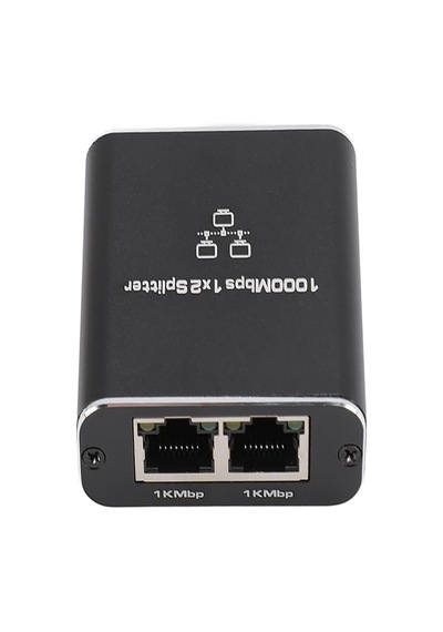 Ethernet Ayırıcı 1'i 2 Arada Çıkış Yüksek Hızlı 1000mbps Cat5/5e/6/7/8 Kablo İçin Ayırıcı Adaptörü