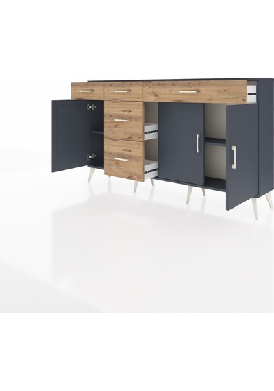 Arges Konsol 2 Raflı 5 Çekmeceli 3 Kapaklı 176x30x99 Antrasit-antrasit/çam Antrasıt/atlas Çam - Antrasıt Arges Konsol 2 Raflı 5 Çekmeceli 3 Kapaklı 176x30x99 Antrasit-antrasit/çam Antrasıt/atlas Çam - Antrasıt