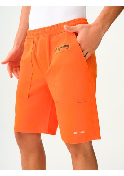 Regular Fit Erkek Şort Turuncu